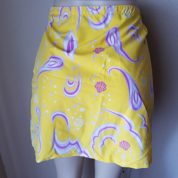 Water Girl Yellow Beach Mini Skirt - Picture 5 of 8